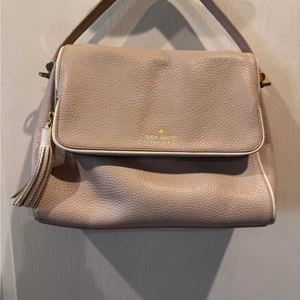 Kate Spade Beige Leather Shoulder Bag